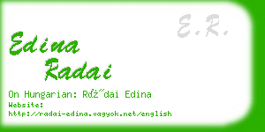 edina radai business card